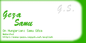 geza samu business card